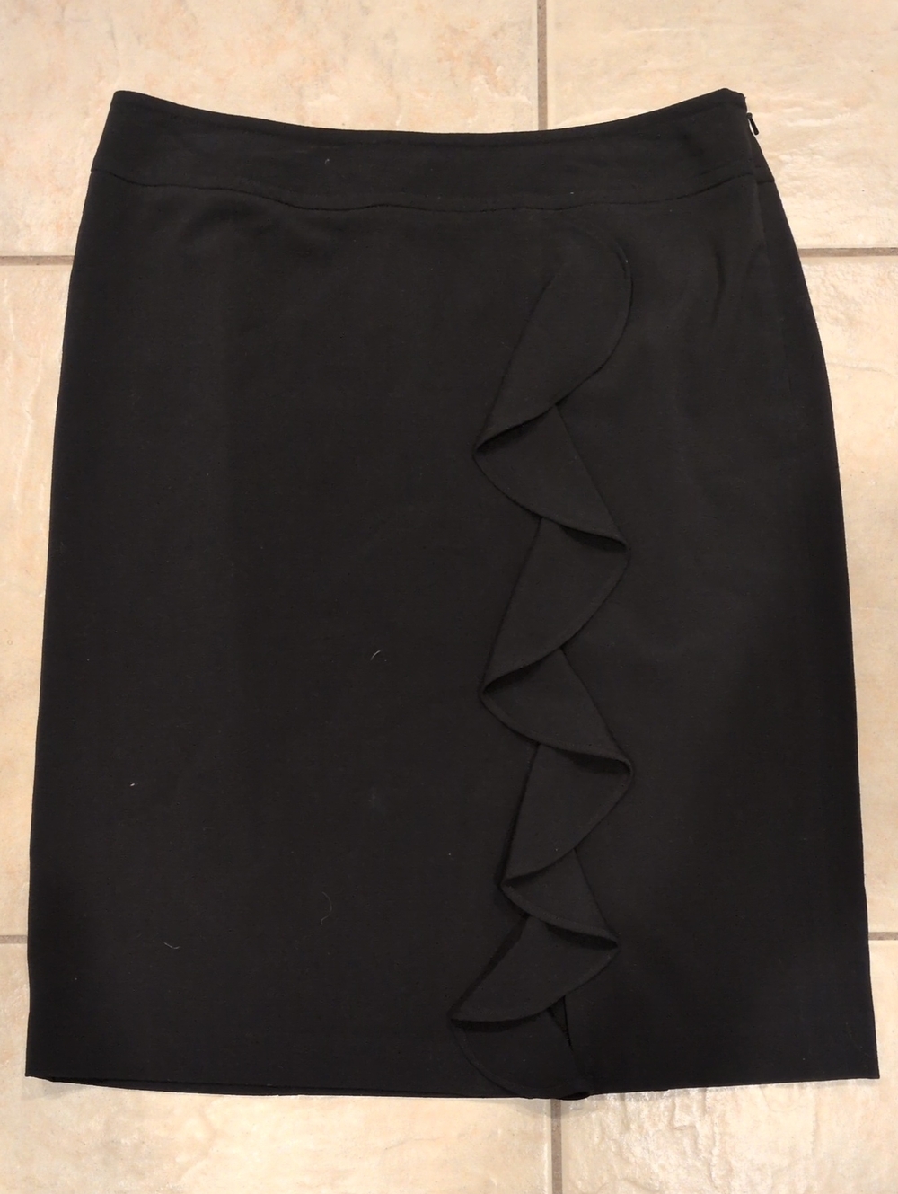 Grace Elements Black Skirt With Front Ruffle Size 8